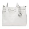 Michael Kors Шарм с тиснением логотипа Carson, однотонная, универсальная, из ПУ, средняя женская, оптически белый
