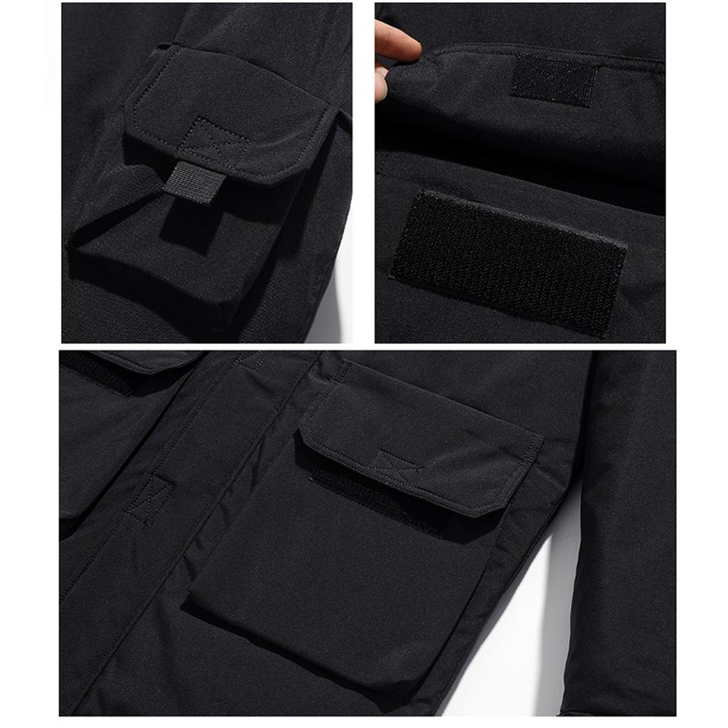 Зимняя утолщенная мужская куртка-пуховик, однотонная тонкая повседневная рабочая одежда больших размеров, молодежная теплая куртка