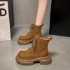 Женские ботинки Мартина 2025 весна и осень новые уличные западные Сычуань для путешествий короткие ботинки популярный британский стиль на толстой подошве жареная улица