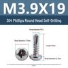 Yigu 304 Phillips Pan Head Self-Tapping Screws M3.9/M4.2 in Stock