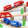 Wooden Train with Driver and Passenger, Compatible with Major Brand Tracks, Available In Multiple Colors