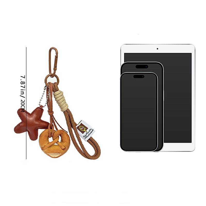 Yogodlns Bag Pendant Cartoon Nylon Woven Bag Accessories Star Mushroom Handbag Pendant For Women Gift