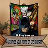 Custom Name Personalized Batman Print Blanket, Home Decor, Bedroom, Sofa, Camping, Couch, Gifts for Birthday Christmas