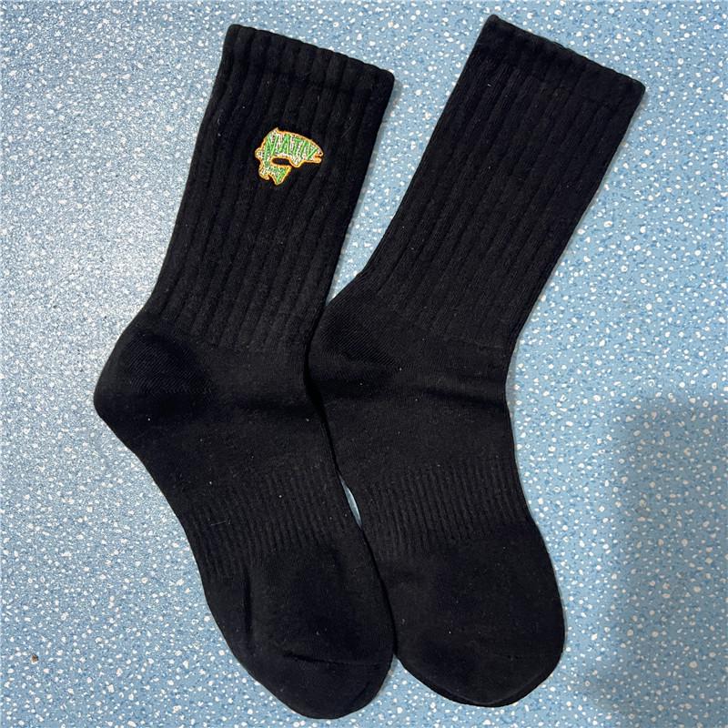 Cityboy Мужские модные носки до середины икры с мультяшной вышивкой - Спортивные носки с влагоотводящим эффектом для осени и зимы