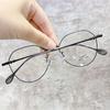 Корейские модные круглые очки с защитой от синего света, ультралегкая металлическая оправа, анти-усталость, женские винтажные простые очки для защиты глаз