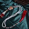 Tassel Chinese Pearl Necklace Imitation Pearl Ethnic Pearl Pendant Fashion Hanfu Necklace  Female