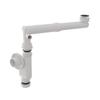 Space-saving adjustable washbasin siphon