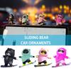 Cute Sliding Skateboarding Bear Car Dashboard Decoration - Silent Movement with Premium Steel Rail System