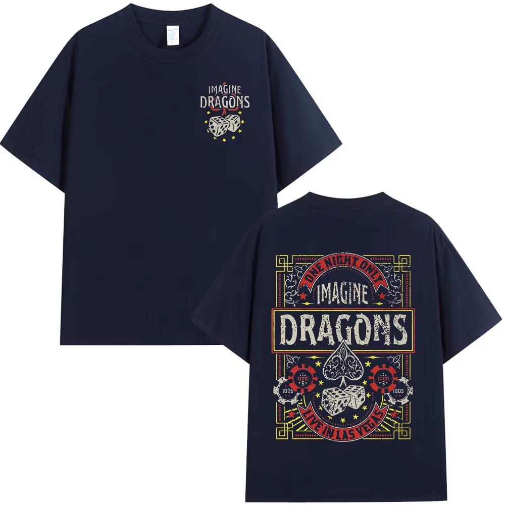 Rock Band Imagine Dragons Music Album T Shirt Fashion Hip Hop Tshirt Unisex WOMEN Cotton Comfort Short Sleeve Tshirts Streetwear