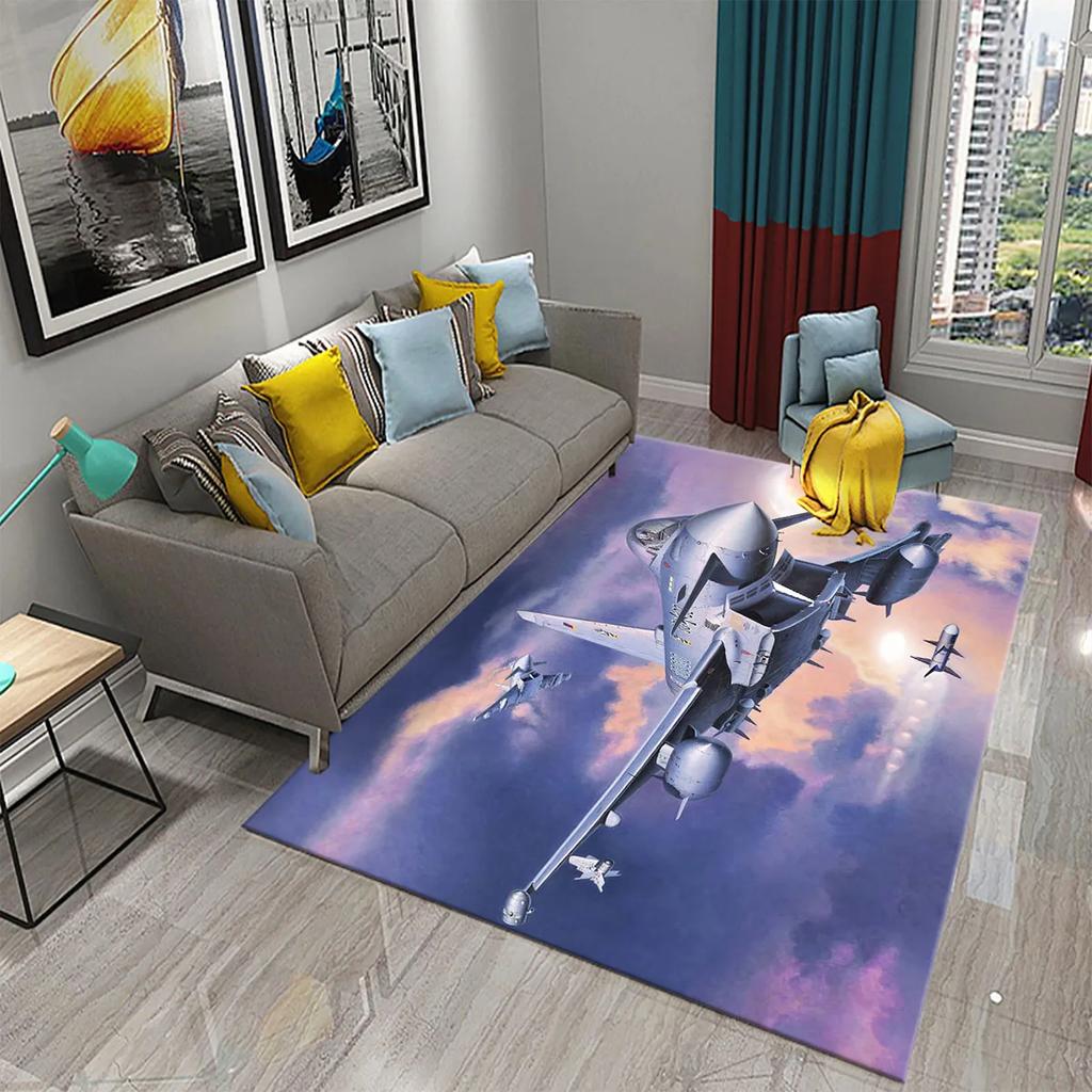 3D Красочный Ковер-картина маслом с самолетом для декора гостиной, спальни, коврики для ванной, кухни, нескользящий коврик для пола, ковры для домашнего декора