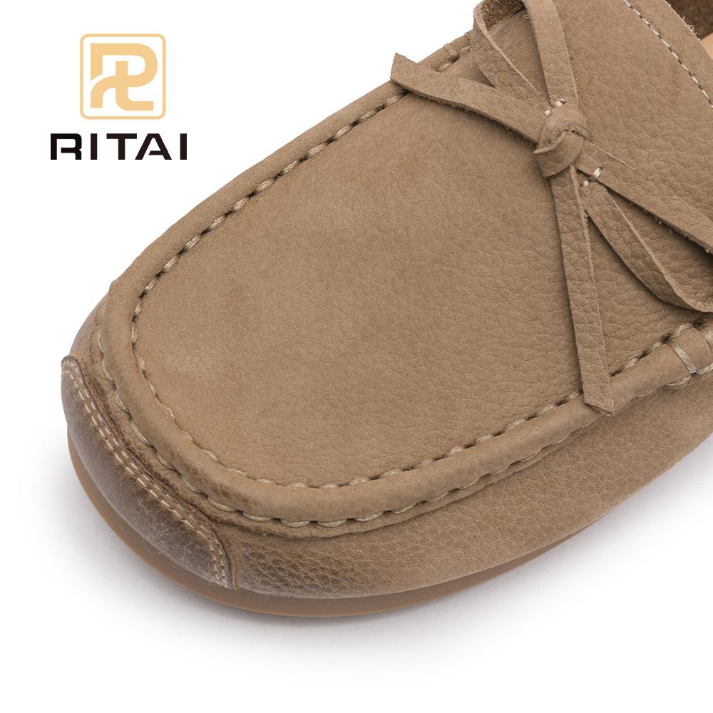 Женские мокасины из натуральной кожи с круглым носком, без застежек, винтажная удобная повседневная обувь