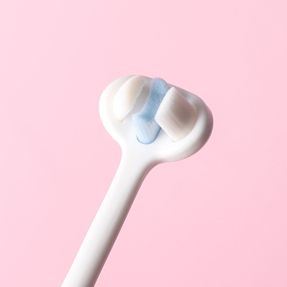 Мягкая щетина трехсторонняя зубная щетка мультяшная V-образная трехсторонняя зубная щетка уход за полостью рта