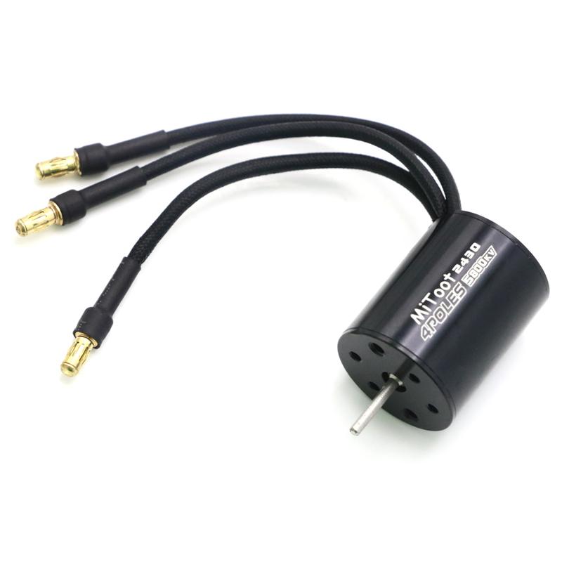 2430 5800KV / 7200KV 4-полюсный бесколлекторный двигатель и 25A бесколлекторный ESC с картой программирования, комплект регулятора скорости для радиоуправляемых моделей машин и грузовиков масштаба 1/16 1/18