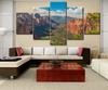 Canvas Wall Art 5 Piece HD Print Grand Canyon Landscape Posters Pictures Home Decor Modern Living Room Decoration Paintings No Frame