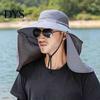 Versatile Sun Hat for Camping with Neck Flap, Breathable Wide Brim Fishing Hat, Summer Comfortable Cotton UV Protection Men Women Hiking Mountain