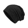 Autumn Winter Windproof Knitted Hat Keep Warm Lace Stripe Beanies for Women Double Layer Thick Heap Heap Cap Fashion Pullover Hat Beanie Cap