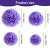 1 шт. Набор 7,8-дюймовых фиолетовых бумажных подвесных цветов, помпонов, бумажные шарики для вечеринки по случаю дня рождения, цветочные шарики из бумаги