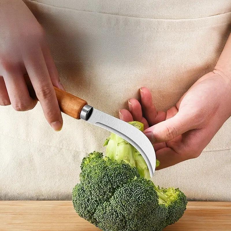 Bending Knife Fruit Knife Stainless Steel Pineapple Knife Mango Knife Multi-functional Peeling Knife Roast Sausage Special Knife Cutting