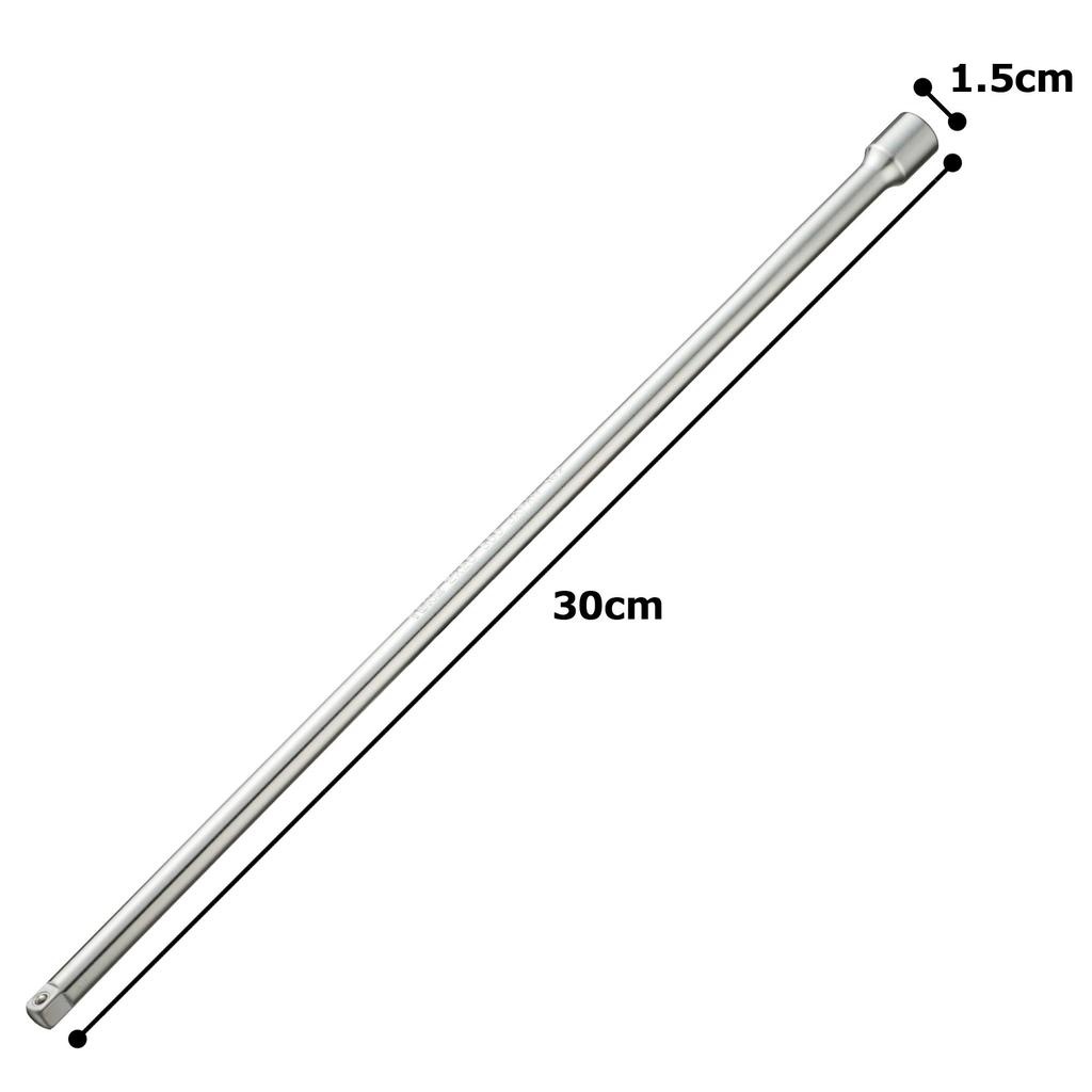 TONE HPEX20-300 Extension Bar, 6.35mm (1/4") Drive, Total Length 300mm