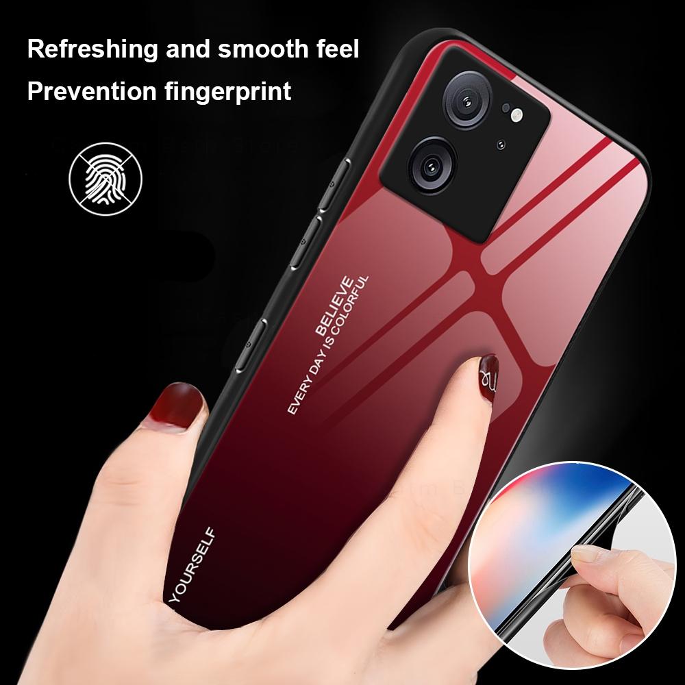 Чехол для Xiaomi 13T Pro 11T Pro 5G Стеклянная крышка для телефона Для Xiaomi Mi 13T Pro 13 12T 10T Lite 11T Pro Mi 11 Lite 5G NE Чехлы