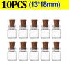 10/100Pcs Mini Transparent Glass with Cork DIY Art Craft Message Bottle 1ml Empty Wishing Bottles Xmas Wedding Party Decoration