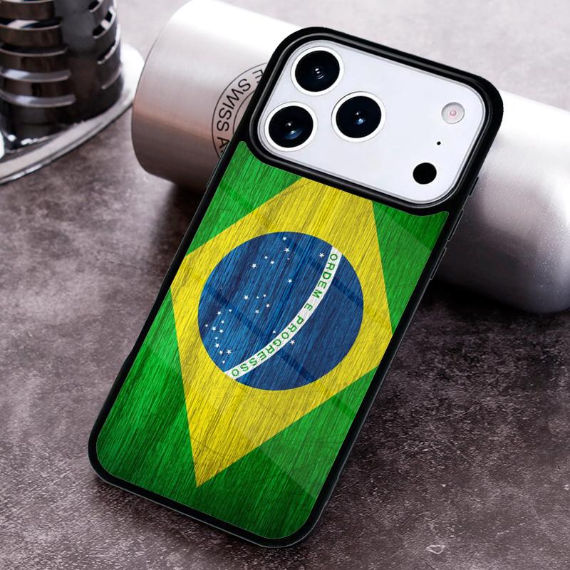 Чехол для телефона с флагом Бразилии для iPhone 17 16 15 14 13 12 11 Pro Max Plus 17Air Мягкий силиконовый чехол