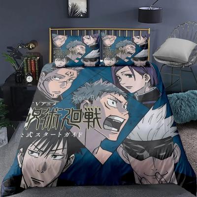 Jujutsu Kaisen Япония Известное Удобное Пододеяльник Наволочка Комплект Постельного Белья Детская Спальня Декор Домашний Текстиль