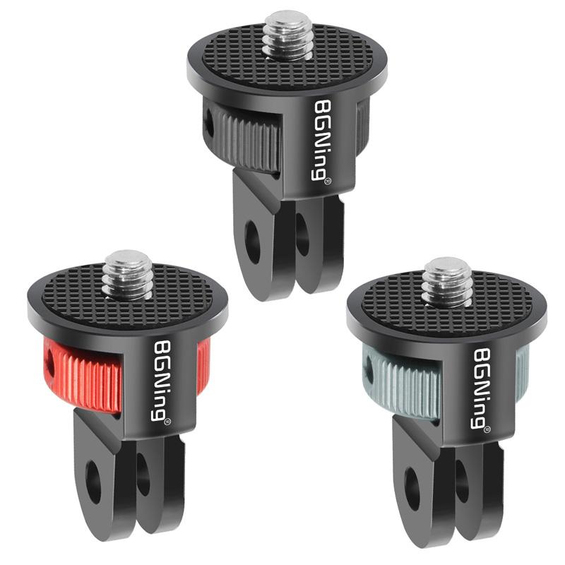 BGNING 360 Rotatable 1/4 Inch Screw Mini Tripod Adapter Mount CNC for GoPro Hero 13 Insta360 ONE X5 DJI Pocket4 Gimbal 4K Camer