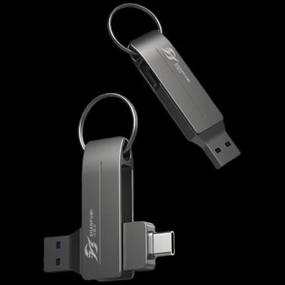 Высокоскоростная USB 3.0 флеш-накопитель Sanfu SF30 с двумя головками и вращающимся корпусом
