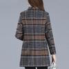 Костюм шерстяная куртка в клетку осень-зима тонкая верхняя одежда с длинными рукавами плюс размер 5xl женское универсальное пальто