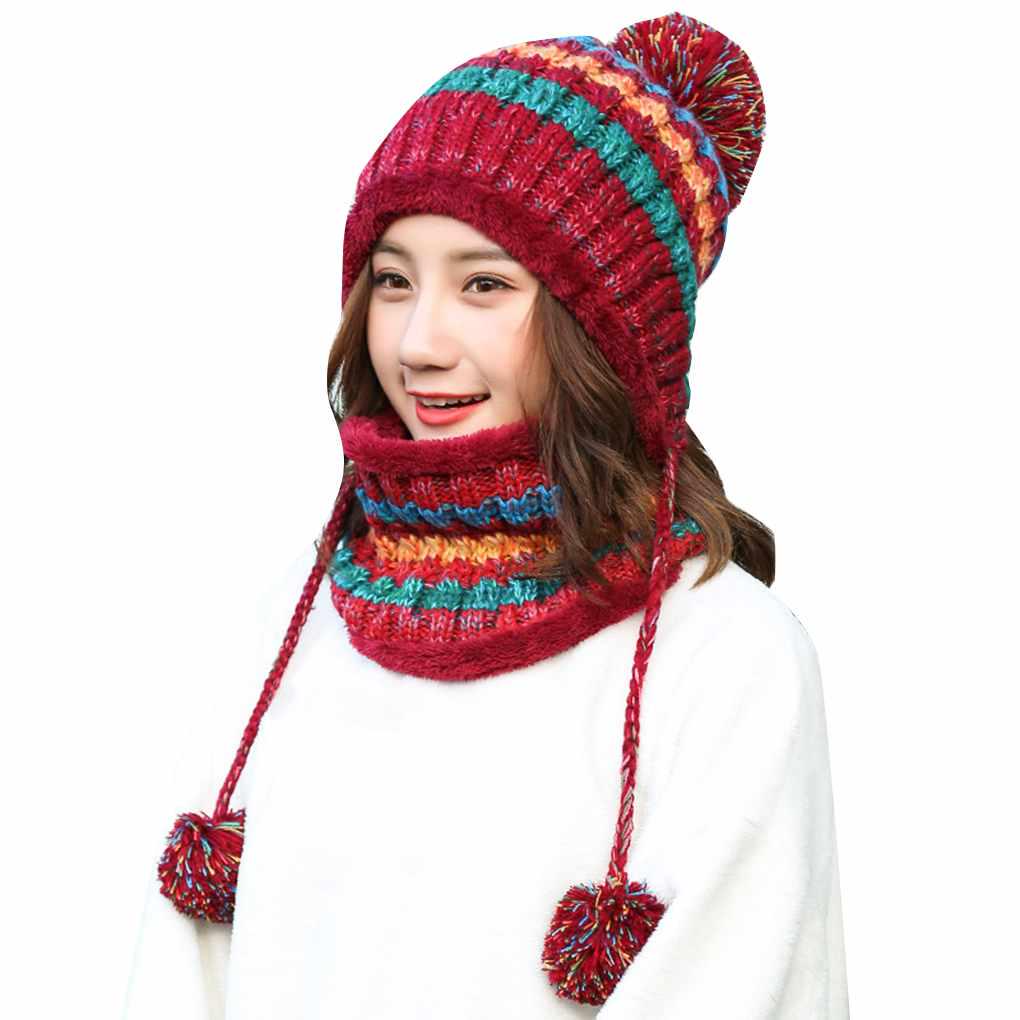 Зимняя женская шапка-комбинезон для взрослых на открытом воздухе для велоспорта, бега, теплые шапочки для мяча, шарф