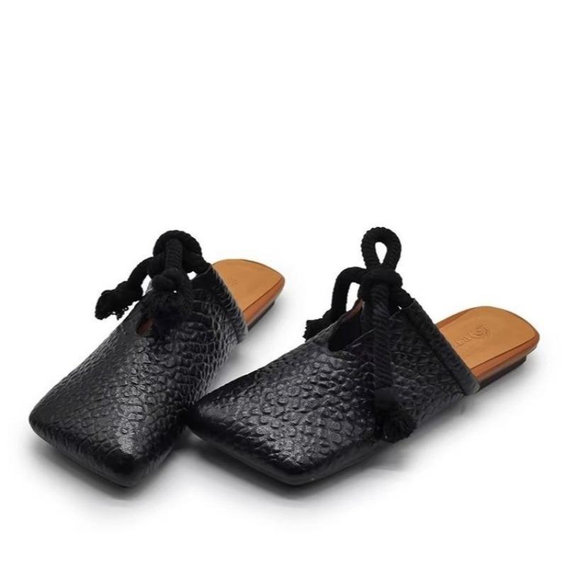 Новый Стиль Роскошные Квадратный Носок Балетки Шлепанцы Женские Дизайнерские Мюли Обувь Модные Повседневные Сандалии Летние Слингбэк Шлепанцы Сандалии