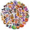 50pcs Halloween Pumpkin Monster Motorcycle Car Graffiti Sticker Trunk Water Cup DIY Sticker Decal