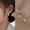Fashion Korean Rhinestone Geometric Ear Stud Earrings for Women Girl Gift Jewelry Wholesale