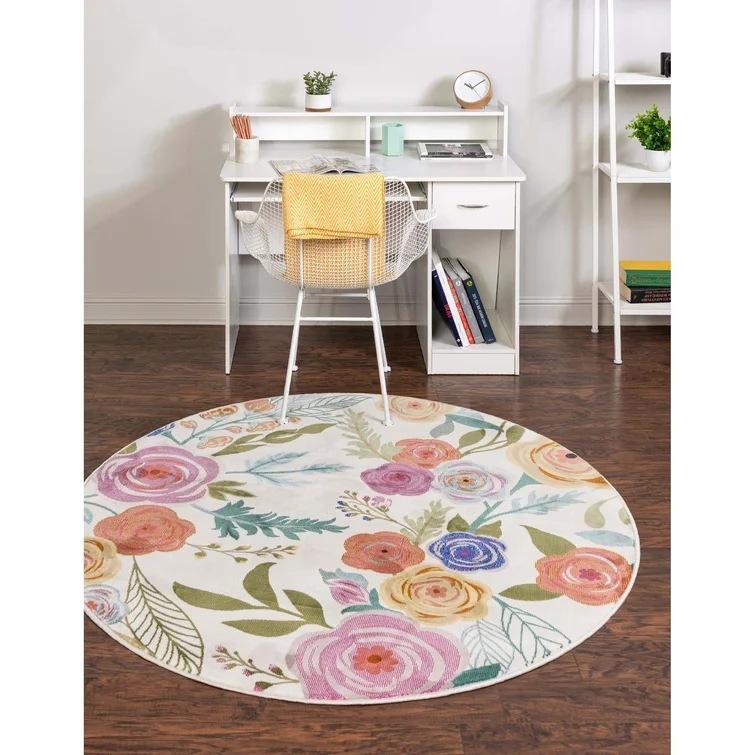 Круглый ковер для гостиной, приятный к коже и износостойкий, коврик для журнального столика, прикроватный ковер для спальни