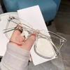 Anti-Blue Light Glasses for Women Men Transprent Big Square Frame Blue Light Blocking Computer Eye Protection Glasses Googles