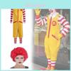 Косплей-костюм корпорации McDonald's из полиэстера и эластана для детей и подростков
