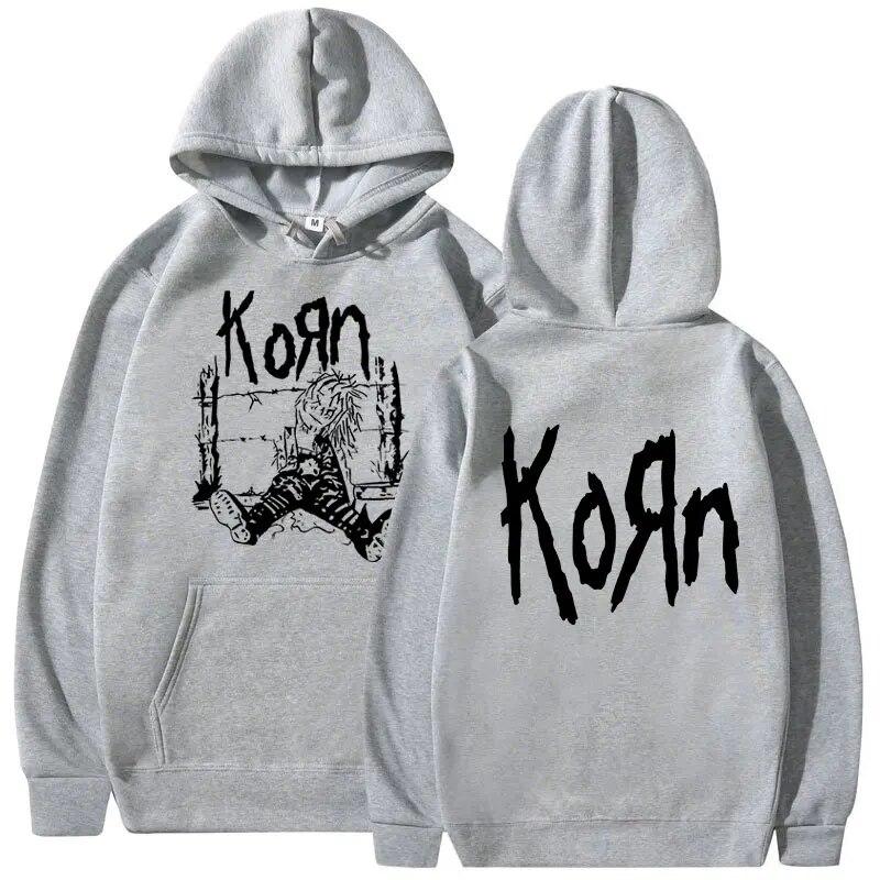 Рок-группа Korn 1994 Кукла Neidermeyers Толстовка Унисекс Винтажная металлическая готическая толстовка с длинными рукавами Хип-хоп Толстовка для унисекс и женщин Унисекс