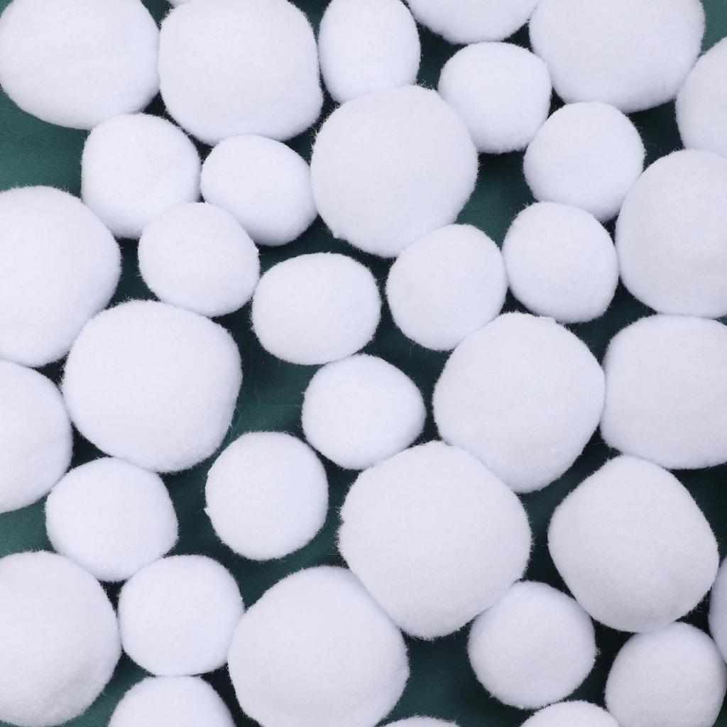 20pcs/50pcs- 2 Inch Indoor Snowball Fight Balls- Artificial Snowballs For Outdoor Snow Fight And Christmas Tree Decoration, Christmas And New Year's