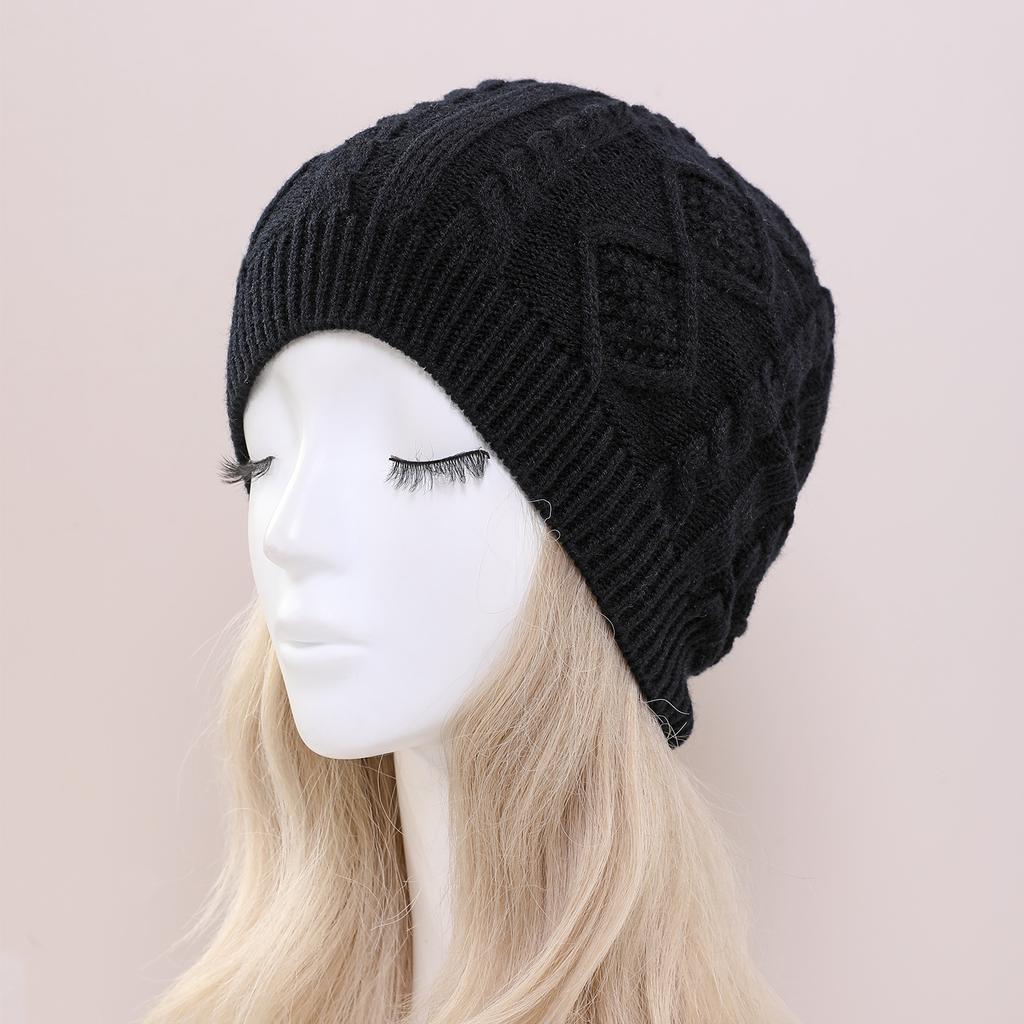 Men's and Women's Autumn and Winter Woolen Warm Ear Protecting Fashionable Cold Proof Pile Knitted Hats