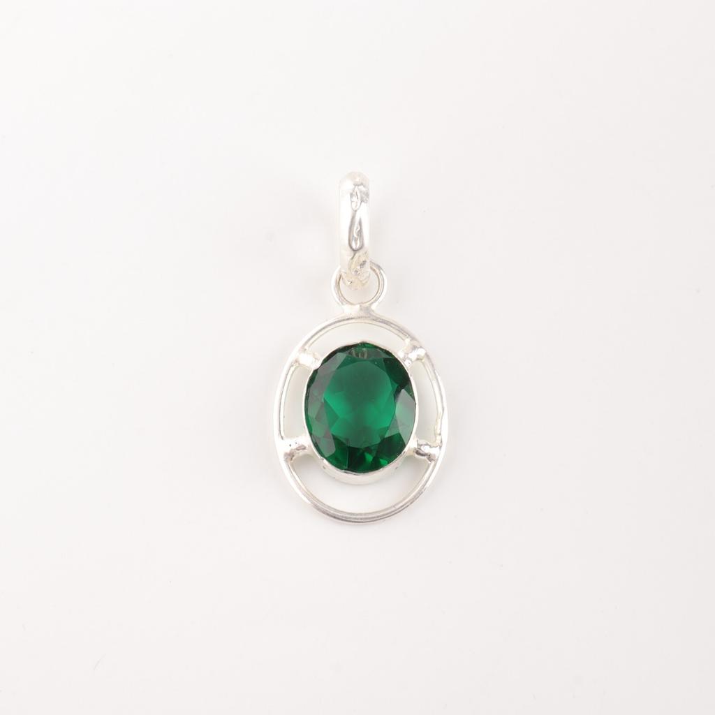 Chrome Diopside Gemstone 925 Sterling Silver Jewelry Handmade Wedding Pendant PP-6-9