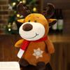 Christmas Cartoon Plush Doll Toys Stuffed Santa Snowman Elk Plush Pillow Dolls For Christmas Gifts