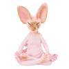 Cat Meditate Statue Vivid Details Cat Meditate Collectible Figurines for Homes Office Yoga Room