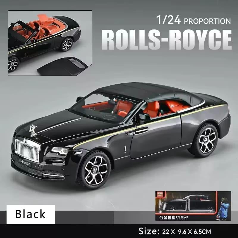 1:24 Rolls-Royce Dawn Car Model Simulation Alloy Convertible Sports Car Sound and Lighting Игрушечная машинка с инерционным механизмом для мальчика Подарочная коллекция украшений