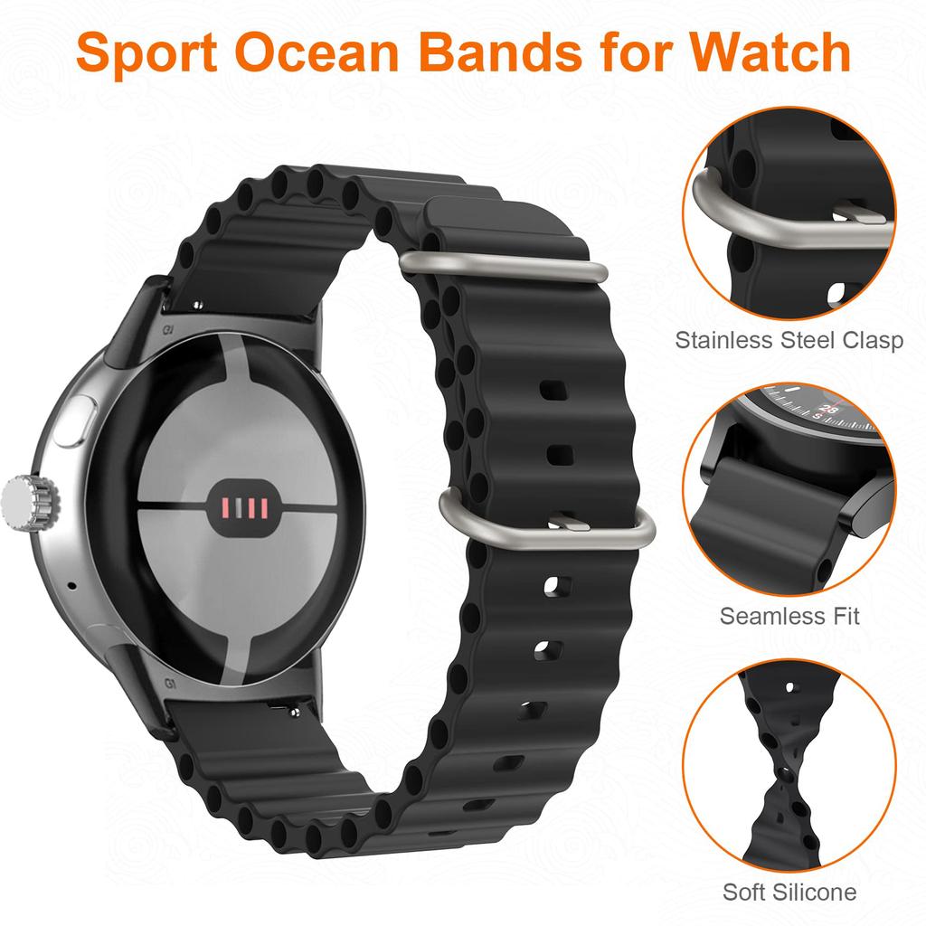 Sport silicone strap For Google Pixel Watch 2 band Replacement belt Ocean bracelet Correa for Pixel Watch straps Accessories