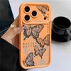 Чехол-бабочка с чернилами конфетного цвета для iPhone 16 Pro 15 14 18 Pro Max 13 12 11 Pro Max Ударопрочный ТПУ Мягкий Тонкий Чехол-крышка