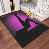 Silhouette on Purple Background suitable as a non-slip mat for the living room or bedroom sofa