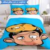Mr. Bean Adventure 3pcs K-pop music group Bedding set,Ideal for Bedroom, Dormitory,Including Duvet Cover And 2pcs Pillowcases,Fan gifts
