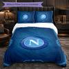 Napoli FC Themed Bedding 3Pcs Duvet Cover Set Decorative Bed Linen For Teen Room Home Decoration