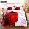 Роскошный комплект постельного белья Red Rose Queen, пододеяльник, комплект постельного белья, комплект постельного белья, пододеяльник King Size, комплект постельного белья
